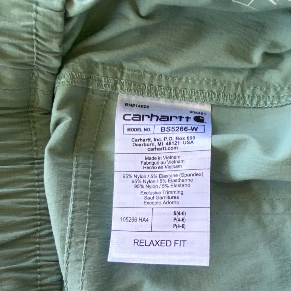 Carhartt, Force, Relaxed Fit Ripstop 5 Pocket Work Shorts, Sz: S (4-6) Reg. - Picture 6 of 10
